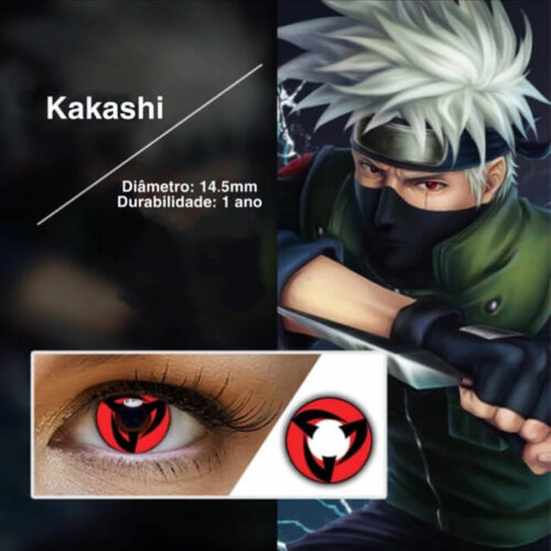 lente de contato kakashi sharingan naruto